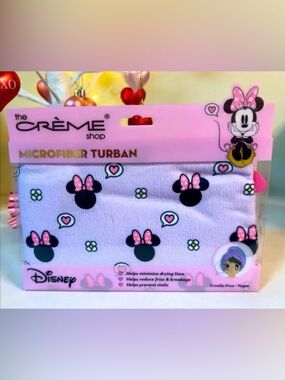 THE CREME SHOP Disney Minnie Mouse Microfiber Turban Purple Cruelty-Free Vegan